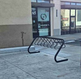 Albertsons cyclist repellent racks across the Las Vegas Valley